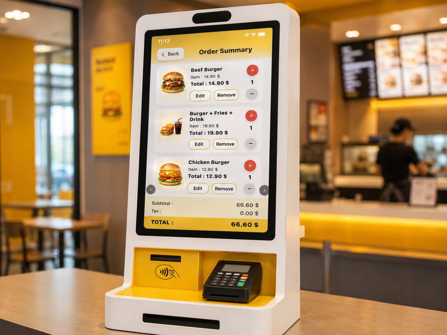 POS2U Kiosk F&B Screen 3